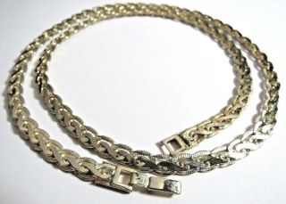 Vintage Ladies Sterling Silver Necklace Chain 24 1/4 " Long & 6mm Wide & 37 Gram