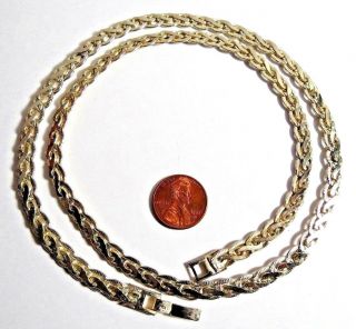 VINTAGE LADIES STERLING SILVER NECKLACE CHAIN 24 1/4 