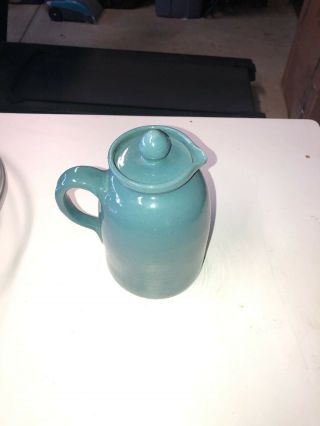 Vintage Bybee Green pitcher with lid 2