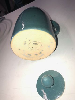 Vintage Bybee Green pitcher with lid 4