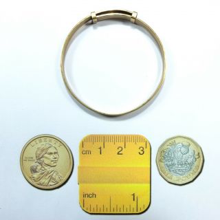Pretty Vintage Rolled Gold Expanding Baby Bracelet / Bangle Christening Gift