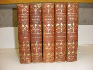 Vintage Hardcover 5 Book Set Coopers By J F Cooper From 1896