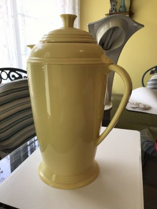 Vintage Fiesta Fiestaware Coffee Pot Server Thermos Yellow Plastic