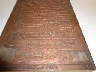 Vintage Saks Fifth Avenue Copper Printing Block Plate About Women Buying Shoes 3