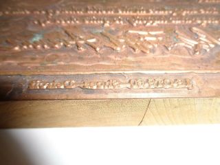Vintage Saks Fifth Avenue Copper Printing Block Plate About Women Buying Shoes 4
