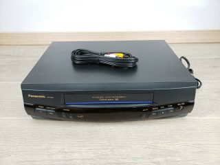 Panasonic Pv - 8450 Omnivision 4 Head Vhs Vcr Player W/ A/v Cables No Remote