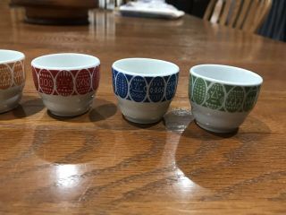 Colorful Arabia Egg Cup,  Set of 6,  Vintage Egg Cup,  Made in Finland 3