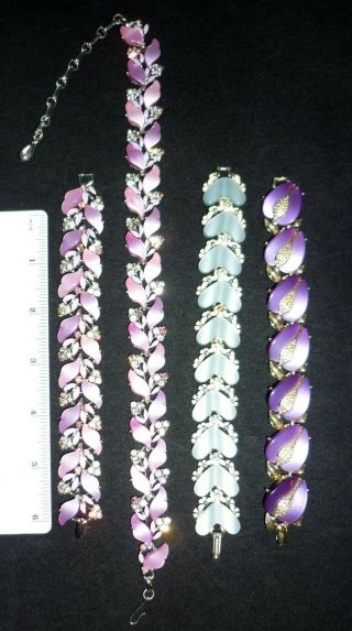 Vintage Lisner Bsk Thermoset Rhinestone Necklace Bracelets
