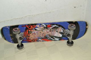 Vtg Blind Skateboard Complete Board W/wheels & Trucks 28 "