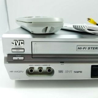 JVC HR XVC27U VCR DVD VHS Combo Player Recorder Remote Hi Fi 4 Head 3