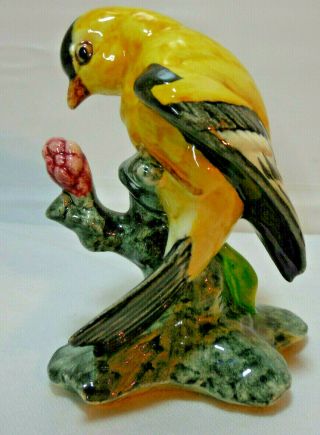 Vintage Stangl Pottery Bird Crested Goldfinch 3813 Bird Figurine