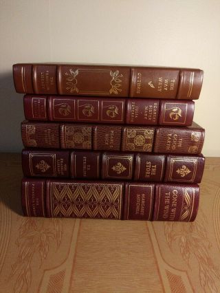 5 Franklin Library Leather Bound Limited Edition Books Gone With The Wind