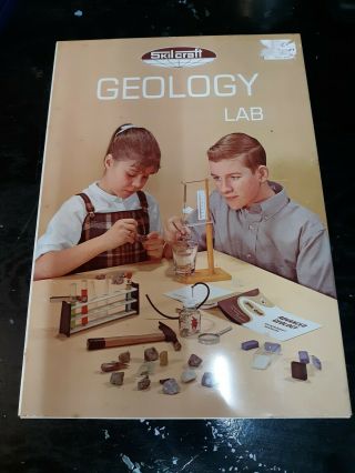 1971 Skilcraft Geology Lab Tools And Minerals Vintage Metal Case