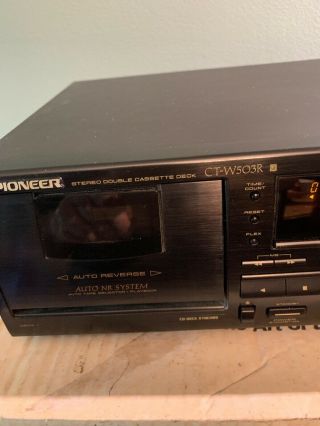 Pioneer CT - W503R Auto Reverse Dual Stereo Cassette Deck Player/Recorder Vintage 2