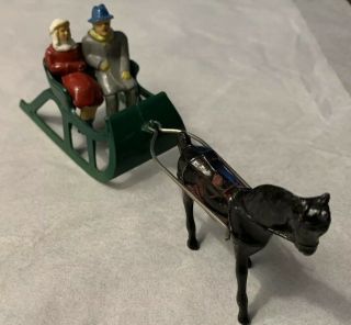 Vintage Metal Toy Figures,  Horse And Sleigh
