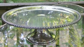 Vintage Silver Cake Stand - Silver Plate Cake Stand - Wedding Cake Stand