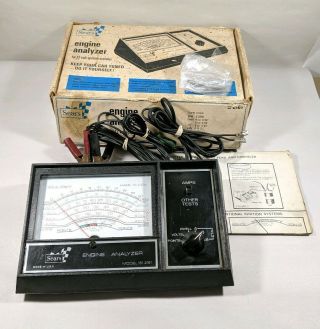 Vintage Sears Engine Analyzer 28.  2161 12 Volt 12v Ignition Systems Complete Box