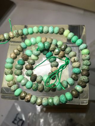 16” Vintage Strand Natural Faceted 6mm Peruvian Opal Beads 127