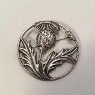 Vintage Large Danecraft Sterling Silver Thistle Pin