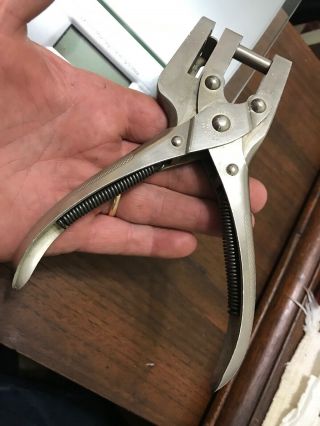 Vintage Sargent & Co.  Rivet Tool Leather Hole Punch Pliers Made In Usa