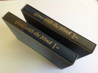 " Gone With The Wind " Hb Dj Slipcase Heritage Press 1968 Volume 1 And 2