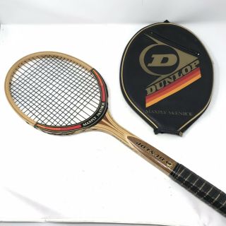 Vintage Dunlop Maxply Mcenroe Tennis Racket Light 4 5/8 W/ Cover England