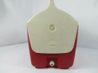 Large VINTAGE IGLOO PLAYMATE PLUS Red White COOLER WITH HANDLE 3