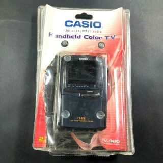 Vintage Casio Handheld Color 2.  3 " Color Lcd Analog Tv Tv - 980 Black Open Box