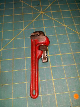 Vintage P&c 6 " Pipe Wrench 6 - Inch 1806 Hd Usa Tool