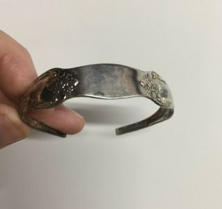 Handmade Spoon Bracelet With Vintage Silverplate Flatware By Rogers Oneida