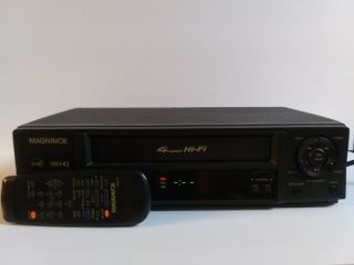 Magnavox Vhs 4 Head Hi - Fi Vcr Model Vr602bmg23 With Remote And
