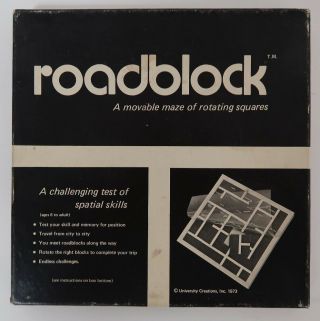Roadblock Vintage Logic Game 1973