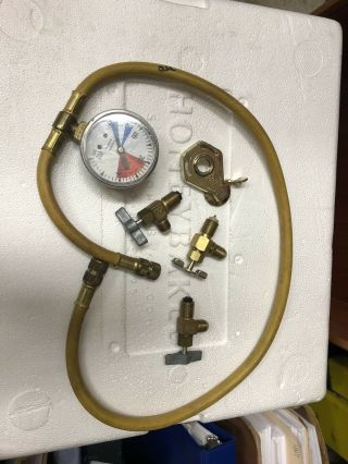 Yellow Jacket - Vintage Manifold 3 - 1/8 - Inch Gauges With Hoses R22