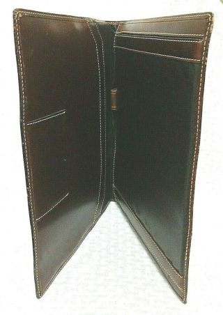 Vintage Jaw Brown Leather Padfolio Business Folder Writing Portfolio 12 X 9.  5