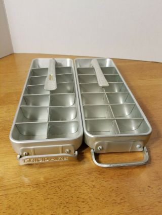 Vintage Frigidaire Quickube Aluminum Ice Cube Trays