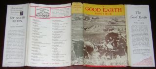 The GOOD EARTH Pearl S Buck 1937 Movie Tie - in Dustjacket Paul Muni Louise Rainer 4