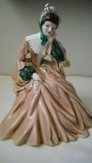 Vintage Florence Ceramics Figurine Rebecca Pasadena Porcelain Sitting Figurine