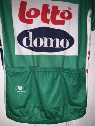 Vintage LOTTO EDDY MERCKX Domo Team Cycling Jersey BELGIUM Green White Medium 5
