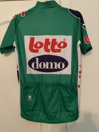 Vintage LOTTO EDDY MERCKX Domo Team Cycling Jersey BELGIUM Green White Medium 6