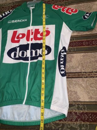 Vintage LOTTO EDDY MERCKX Domo Team Cycling Jersey BELGIUM Green White Medium 7