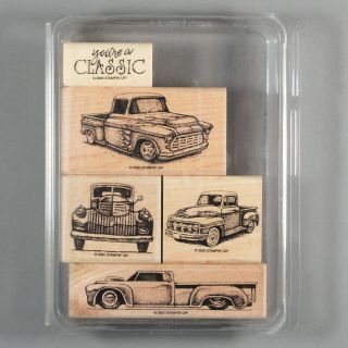 Stampin Up Classic Pickups Set Of Rubber Stamps - Old Vintage Pickup Trucks