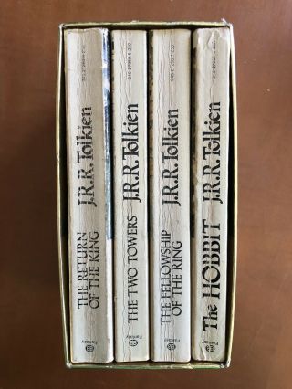 Tolkien The Hobbit And Lord Of The Rings Vintage 4 Paperback Boxed Set 1978