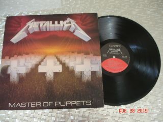 Metallica ‎– " Master Of Puppets " Vintage 1st Press Lp Elektra ‎– 60439 - 1