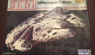 Vintage Rotj Mpc Model Kit Star Wars The Return Of The Jedi Millennium Falcon