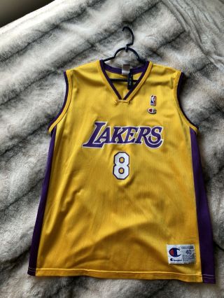 Vintage Kobe Bryant Los Angeles Lakers Jersey 8 Champion Nba Size 40 Medium