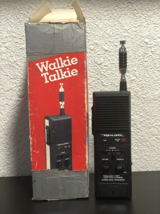 Vintage Realistic Trc - 219 3 - Watt 3 - Channel Cb Walkie Talkies (a)
