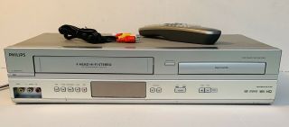 Philips Vhs/dvd Combo Player W/ Remote And Rca Connectors - Model Dvp335v