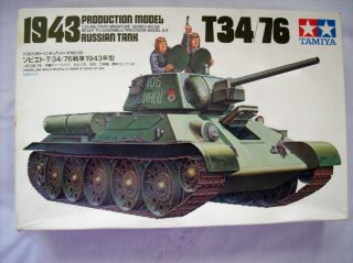 Tamiya Vintage 1943 Production Model T34/76 Russian Tank 1:35 Scale Model 35059