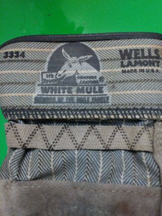 Vintage Wells Lamont White Mule Cowhide Leather Sz Medium Almost Broken in 2