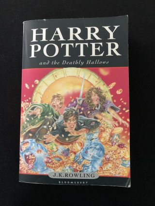 First Edition 1st Print Bloomsbury " Harry Potter The Deathly Hallows " Paperback